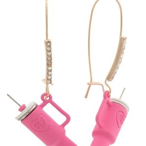 etsey Johnson Crystal Stanley Cup Dangle Drop Earrings